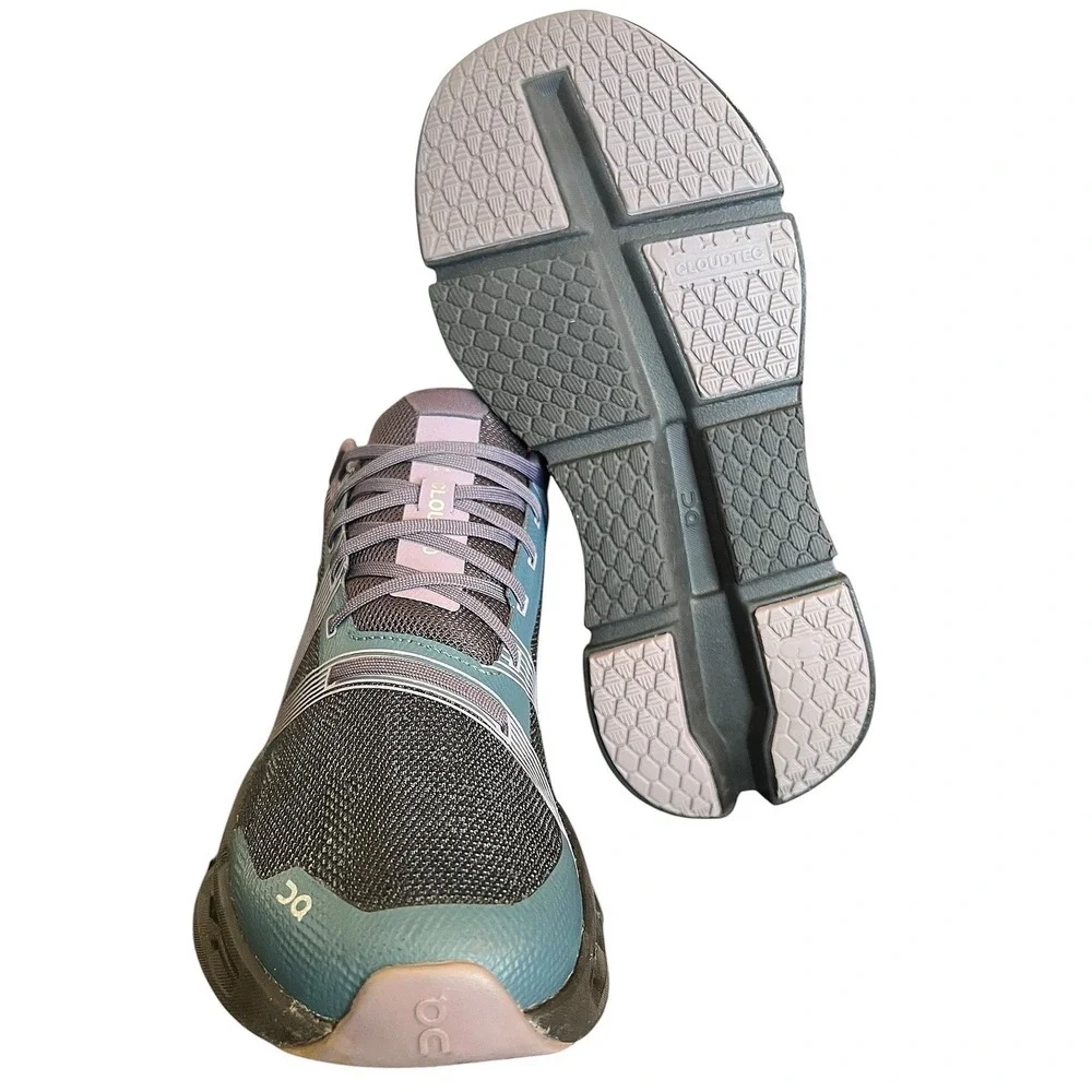 On Cloudstratus Womens 8.5 Magnet Mineral Grey Blue Running Shoes 55.98087